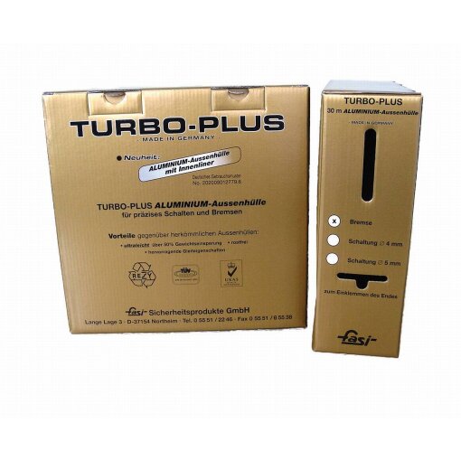 Aussenhülle aus Aluminium für SCHALTZUG Turbo Plus + Innenliner Ø 4 mm 30 Meter WPV sz