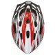 Fahrradhelm Ventura Erwachsenen rot schwarz weiß silber L = 58 61 cm