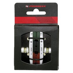 Bremsschuhe Cartridge, für V-Brake, 70mm, Aluträger silber/ Bremsgummi dreifarbig, Paar, AS