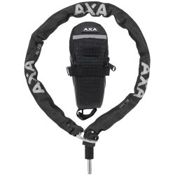 AXA Einsteckkette 100 cm, mit Outdoor-Tasche, mit Nylonummantelung, schwarz, AS
