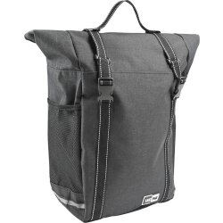 Fahrradtasche einzeln 15 liter schwarz
