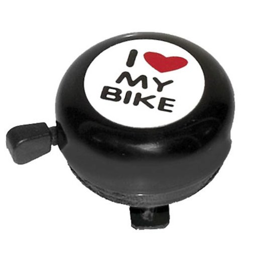 Fahrrad Glocke I love my bike Stahl schwarz
