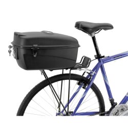 Fahrradkoffer Montage auf Gepäckträger 17 Liter schwarz