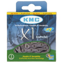 Fahrradkette KMC X1 EPT 1/2" x 3/32" 110 Gl. schmale Nabenschaltungskette EK