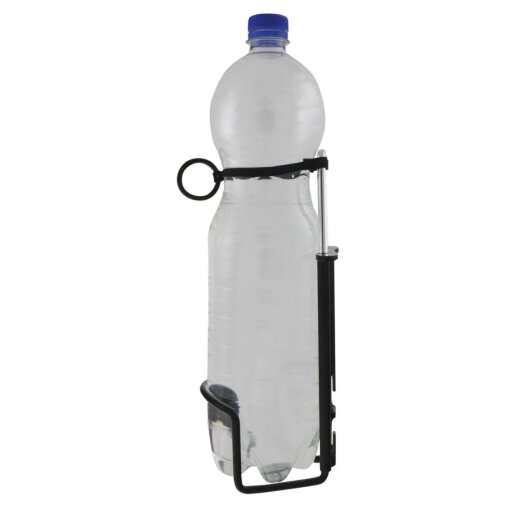 Trinkflaschenhalter Aluminium bis 1.5 Liter Flaschen individuell einstellbar schwarz