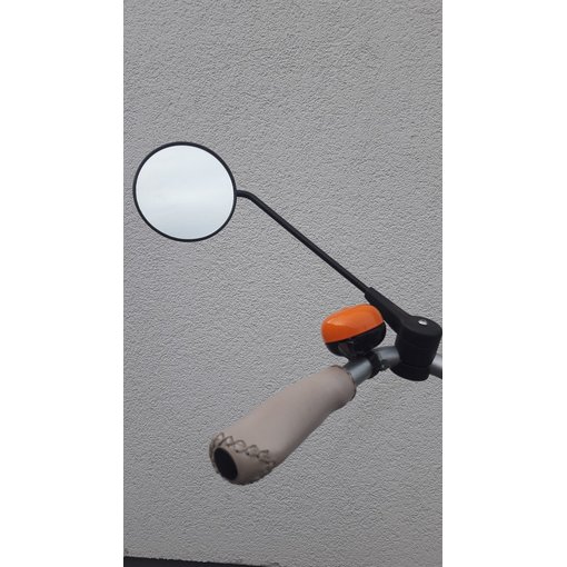 klappbarer Fahrradspiegel KRAMPE links/ rechts 20° große konvexe Spiegelfläche schwarz