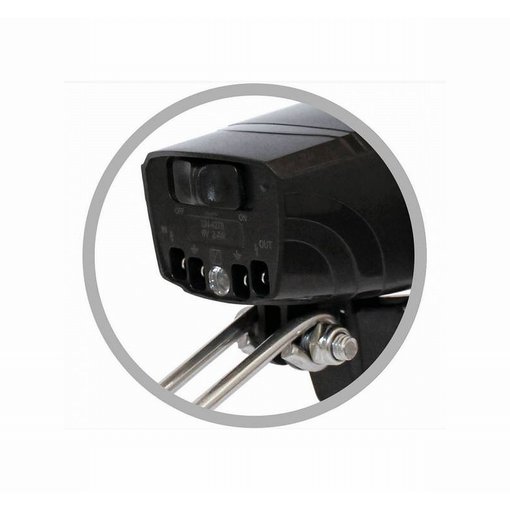 LED Scheinwerfer SPARK 50 Lux mit Schalter Standlicht und Sensor Halter schwarz Marwi