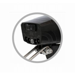 LED Scheinwerfer SPARK 50 Lux Schalter Standlicht Sensor schwarz StVZO