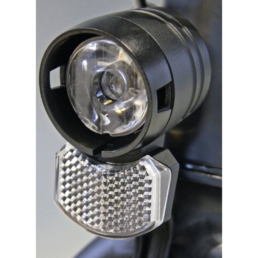 Scheinwerfer Ecoline 15 für Seitenläufer/ Nabendynamo 15 Lux schwarz LED Axa StVZO