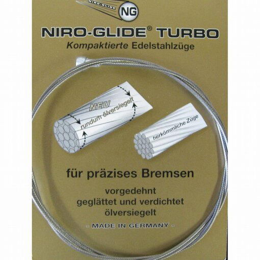 Brems Innenzug Niro Glide TURBO (TF2 ölversiegelt) 2050 mm Tonnen/ Walzen Nippel Edelstahl