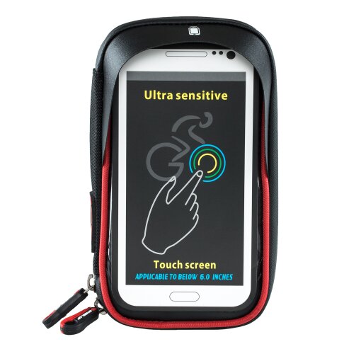 Fahrrad Halterung Smartphone Handy Halter Universal Fahrrad Tasche E-Bike rot