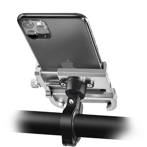 ALU Fahrrad Handy Halter Smartphone Halter 360 drehbar Grau