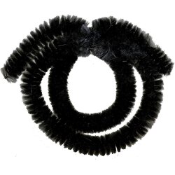 Fahrrad Nabenputzring Chenille paarweise 20 cm schwarz
