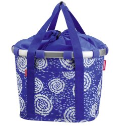 Vorderrad Korb KLICKFIX BIKEBASKET BATIK STRONG BLUE blau